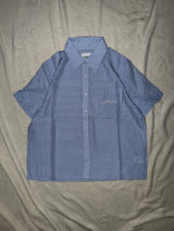 relaxy logo sheer rhinestone shirt 