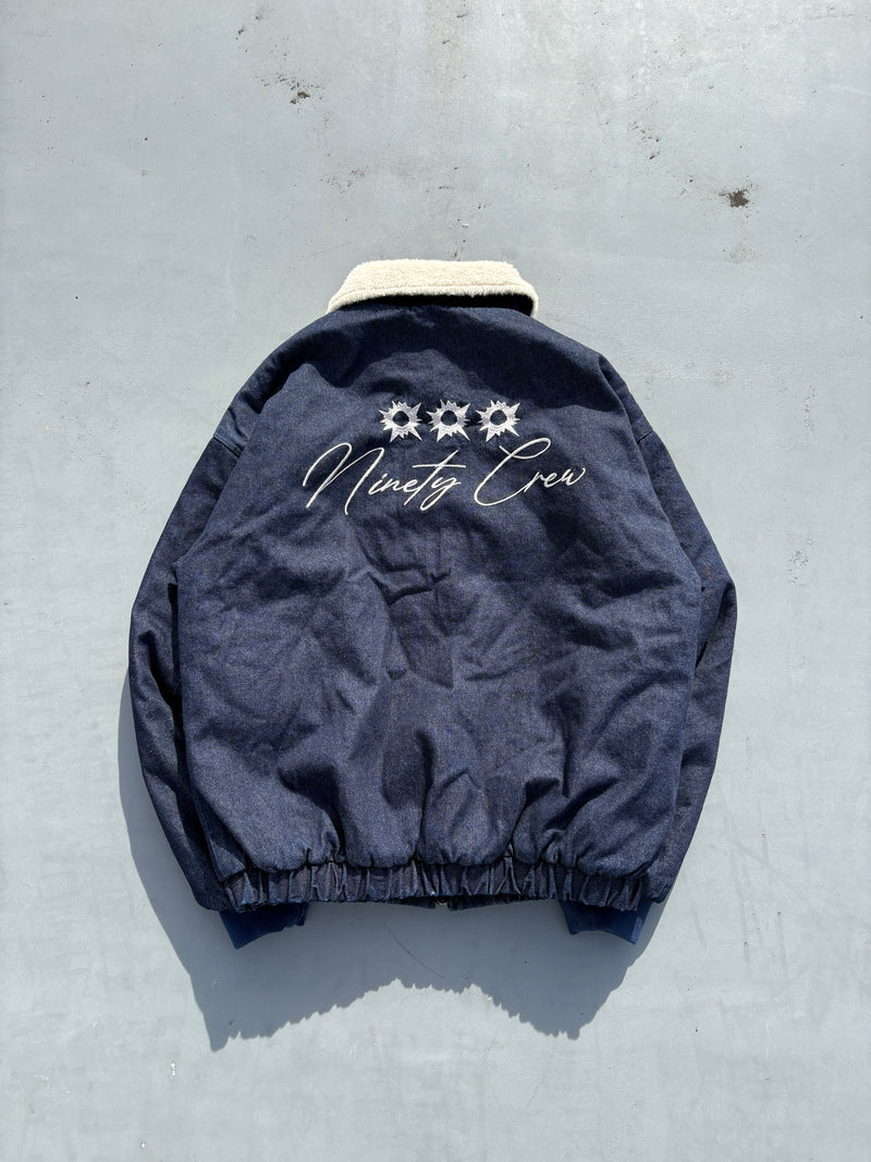 Bullet Logo Boa Denim Jacket – YZ Bullet Logo Boa Denim Jacket – YZ