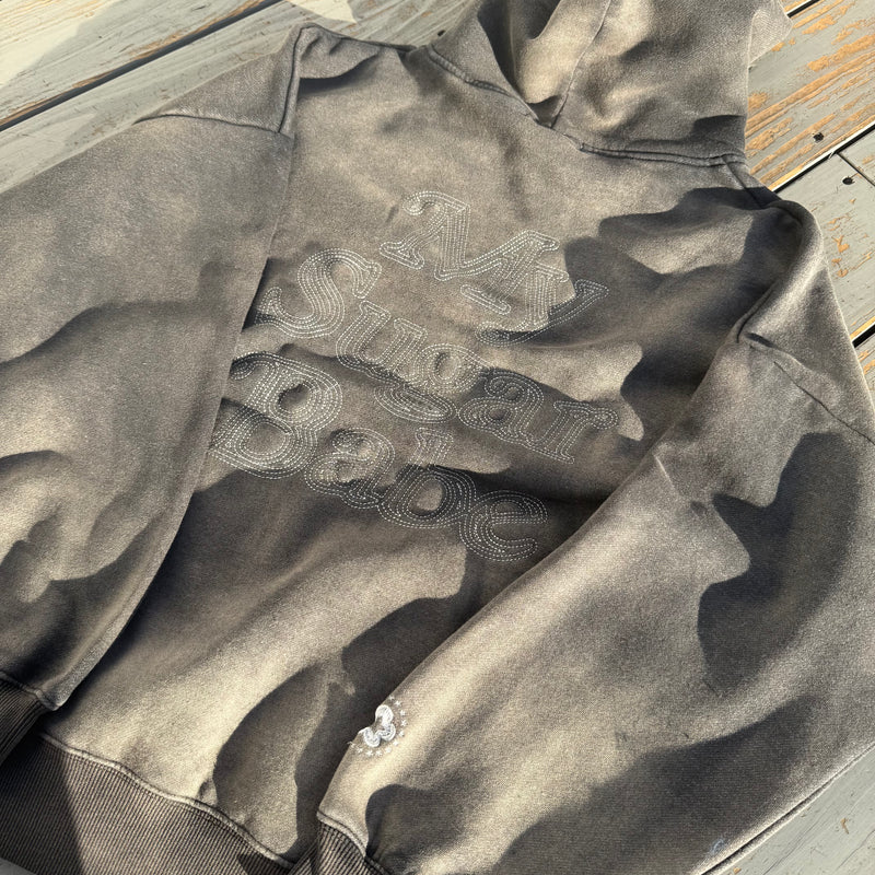 色素渐层连帽衫 