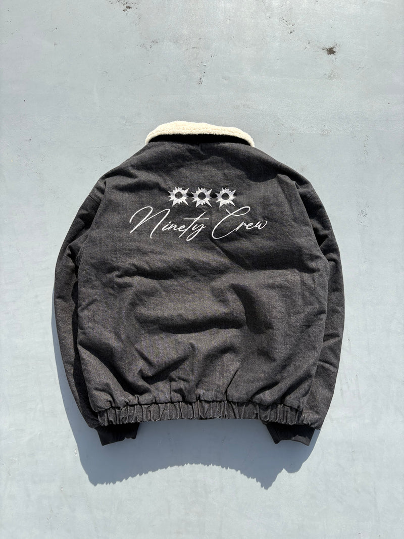 Bullet Logo Boa Denim Jacket 