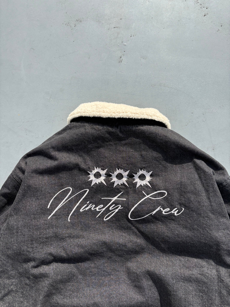 Bullet Logo Boa Denim Jacket 