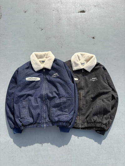 Bullet Logo Boa Denim Jacket 