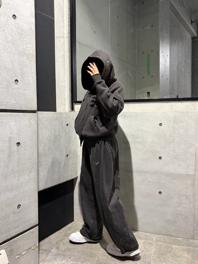 rhinestone sweat pants