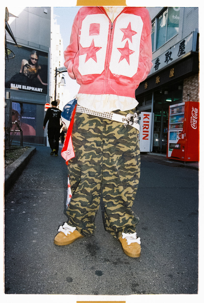 9090 CAMOUFLAGE DENIM★ 9090 OG Logo Painted Denim Pants – YZ