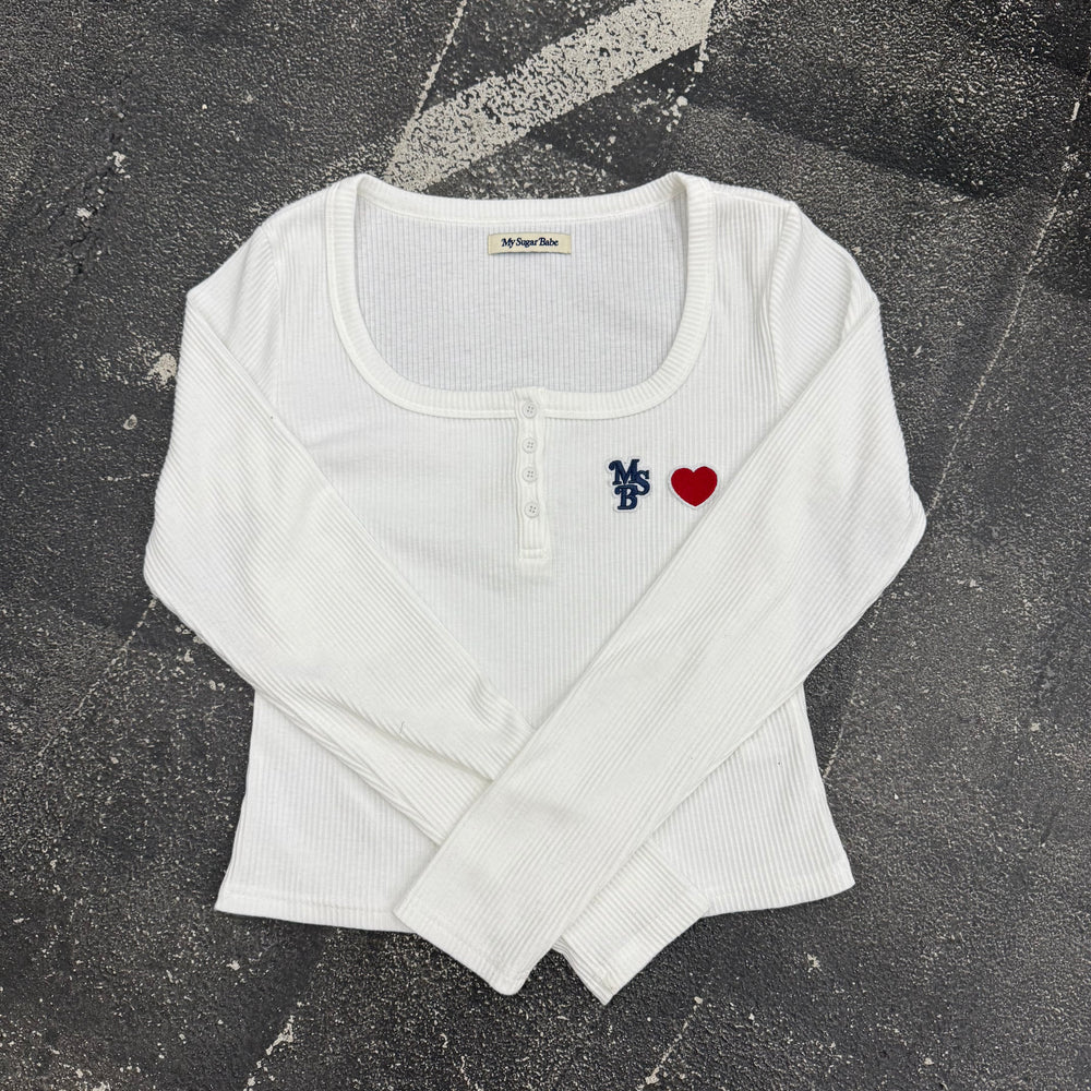 ハートちゃん heart patch long sleeve T – YZ