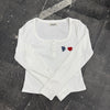 heart patch long sleeve T