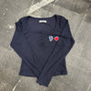 heart patch long sleeve T