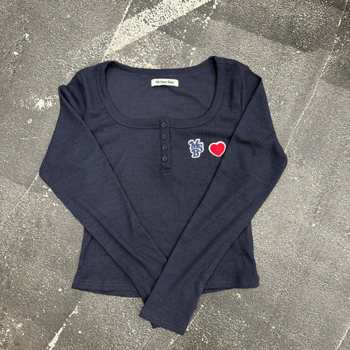 heart patch long sleeve T