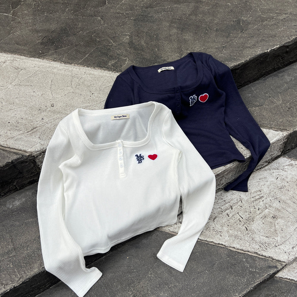 heart patch long sleeve T – YZ