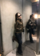 ×Ed Hardy 假皮夹克 