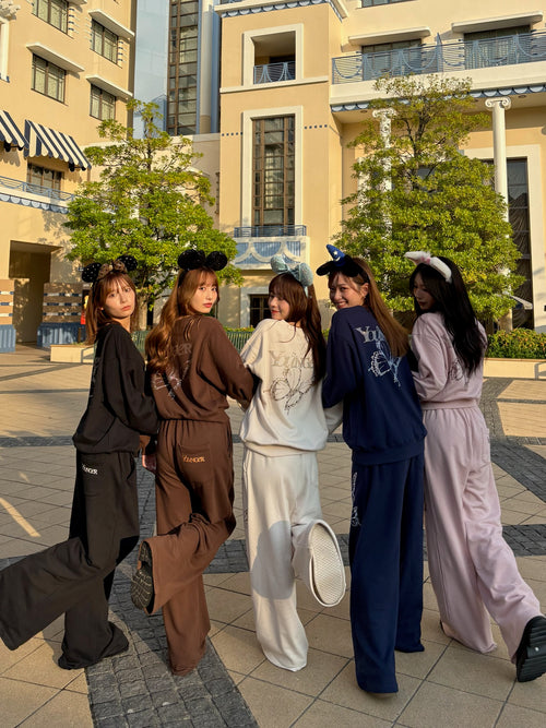 Butterfly logo rhinestone rich sweat pants