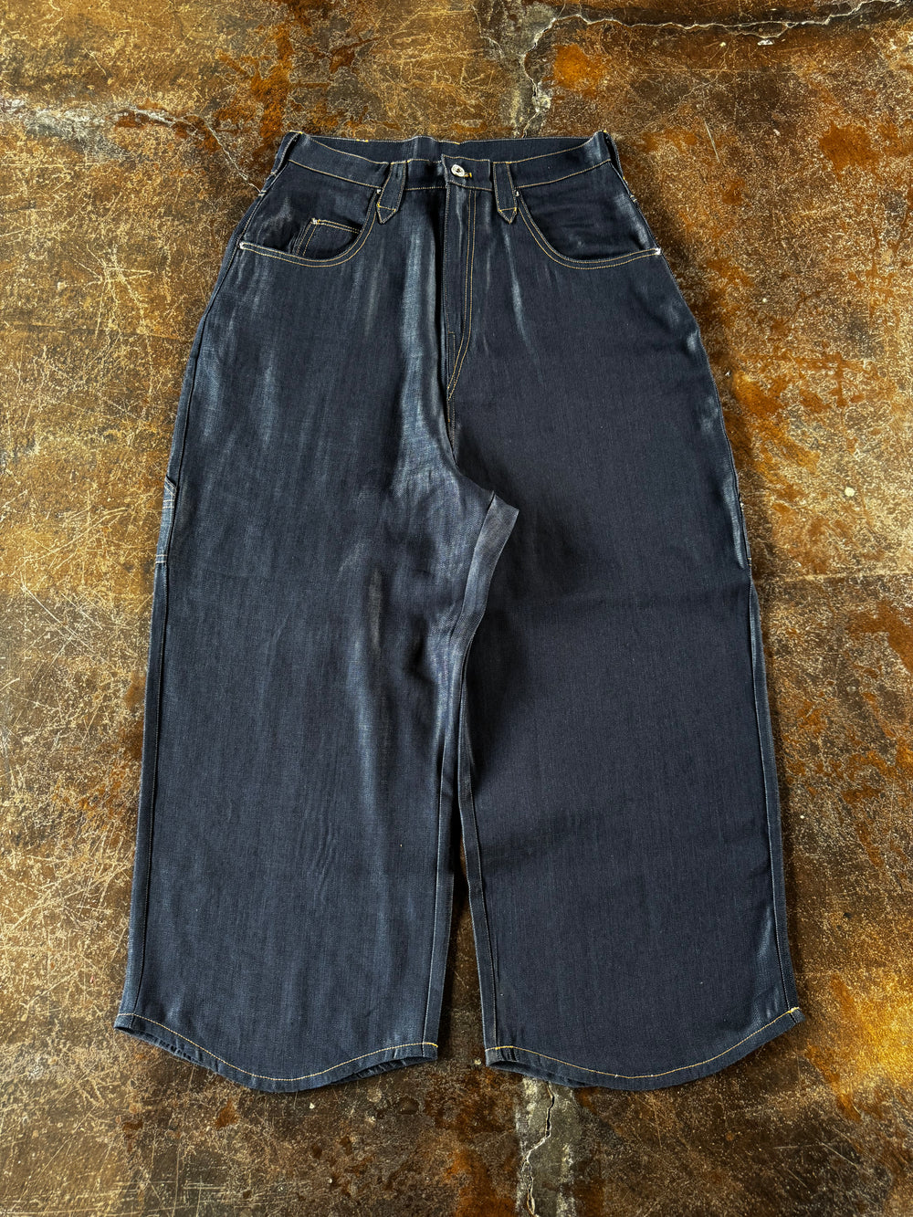 Overdyed wide baggy rayon summer denim – YZ