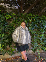 bambi fur zip jacket