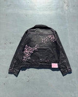 櫻花刺繡牛仔夾克 
