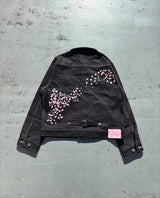 櫻花刺繡牛仔夾克 