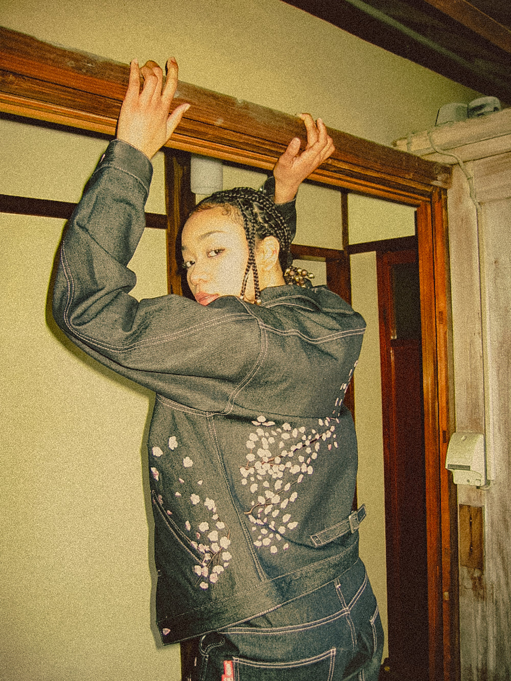9090デニムジャケット　骨　ピンク完売品 Bone Rigid Denim Zip Hoodie – YZ