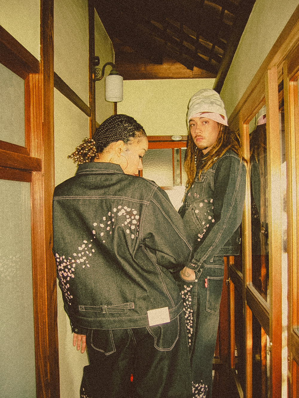 Sakura Embroidered Denim Jacket – YZ