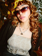 King Logo Perl Necklace