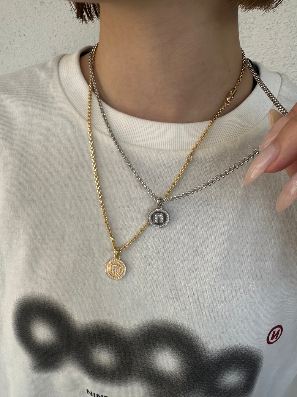 The BONEZ Nロゴ ネックレス N Logo Stone Necklace – YZ