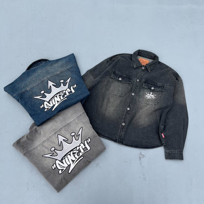 King Logo Denim L/S Shirts