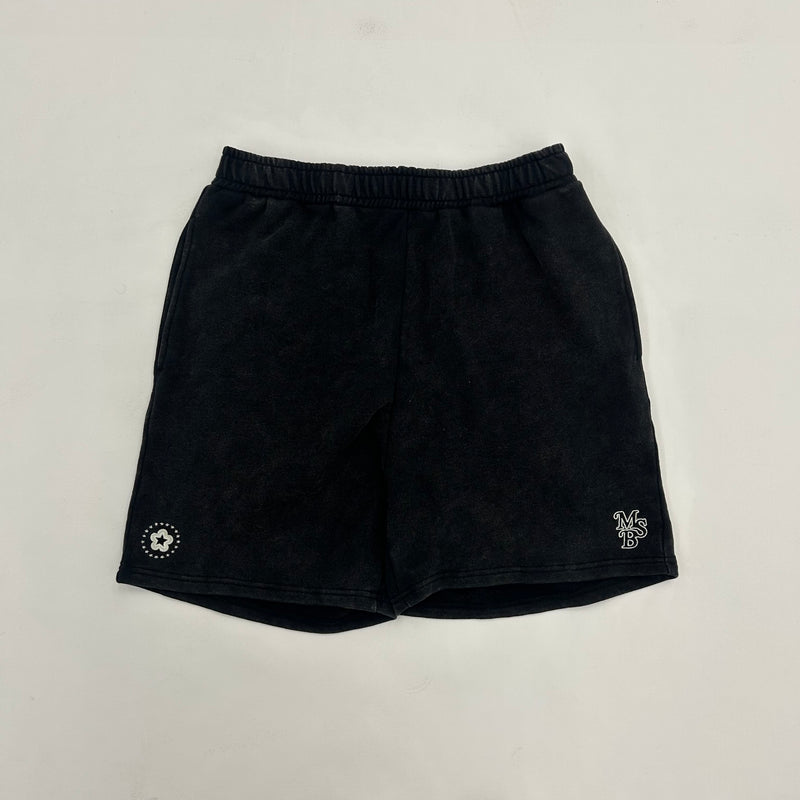 Edge embroidery pigment  half pants