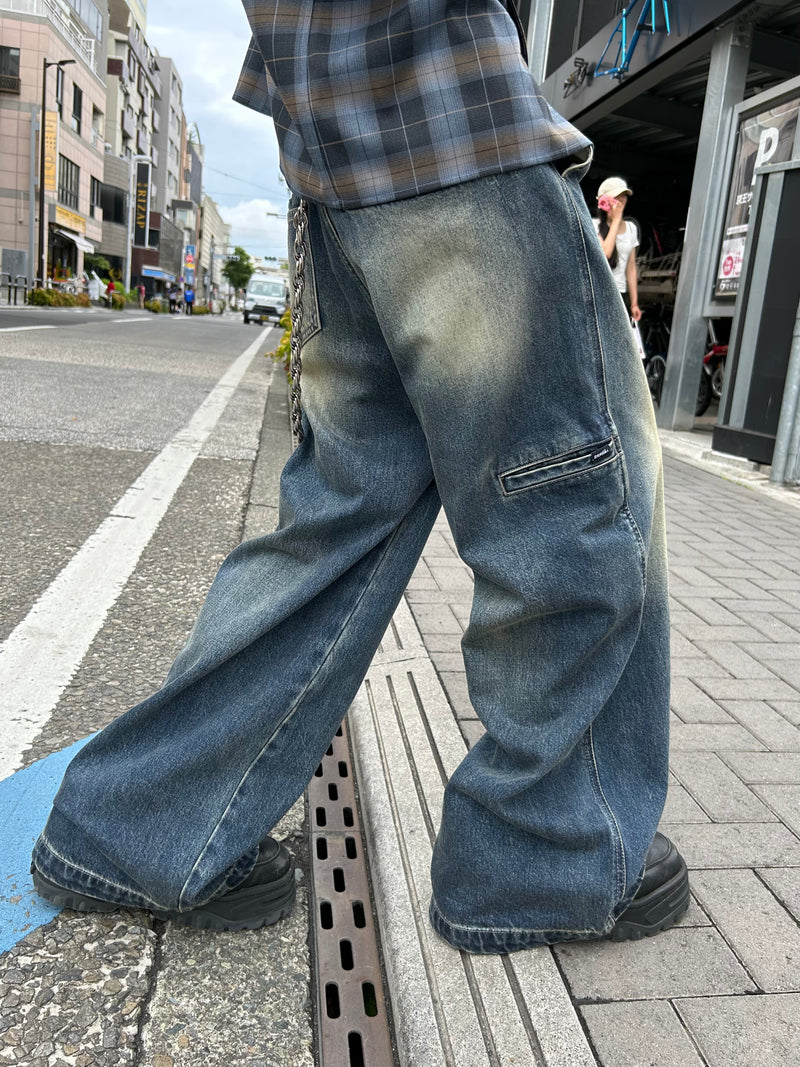 genzai Chain baggy Denim Pants – YZ genzai Chain baggy Denim Pants – YZ