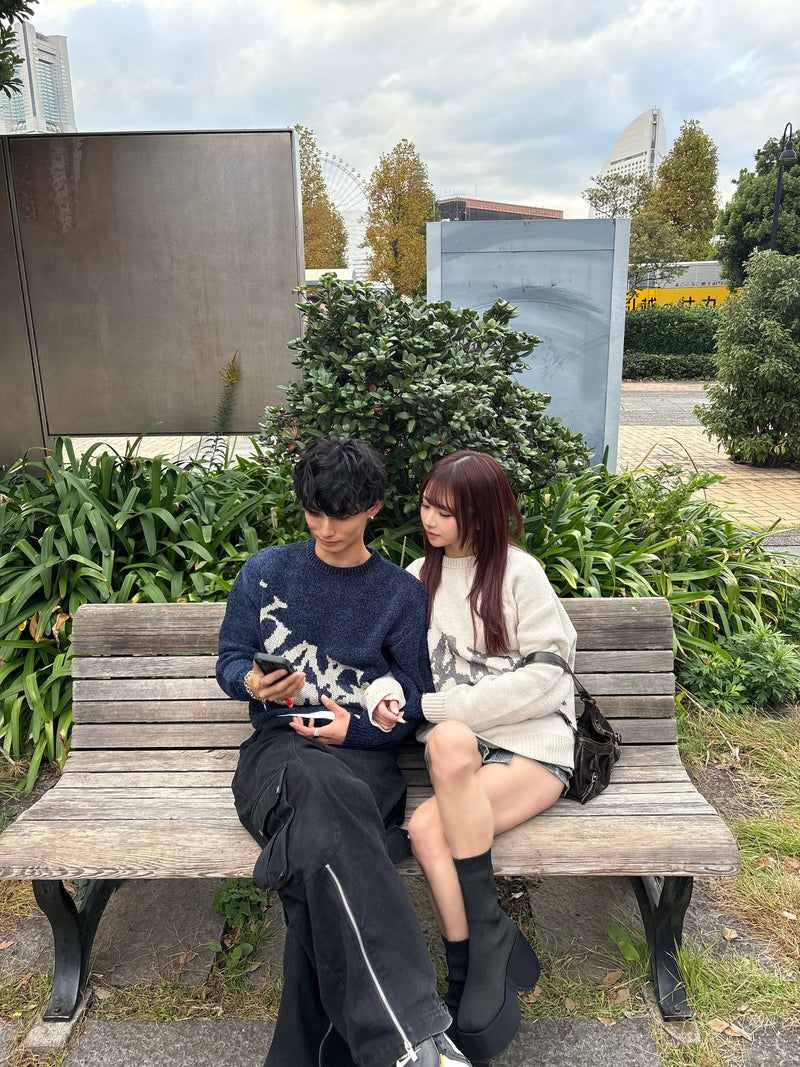 Universal lame jacquard knit