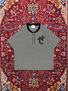 Double cross logo border waffle henry S/S tee