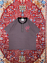 Double cross logo border waffle henry S/S tee