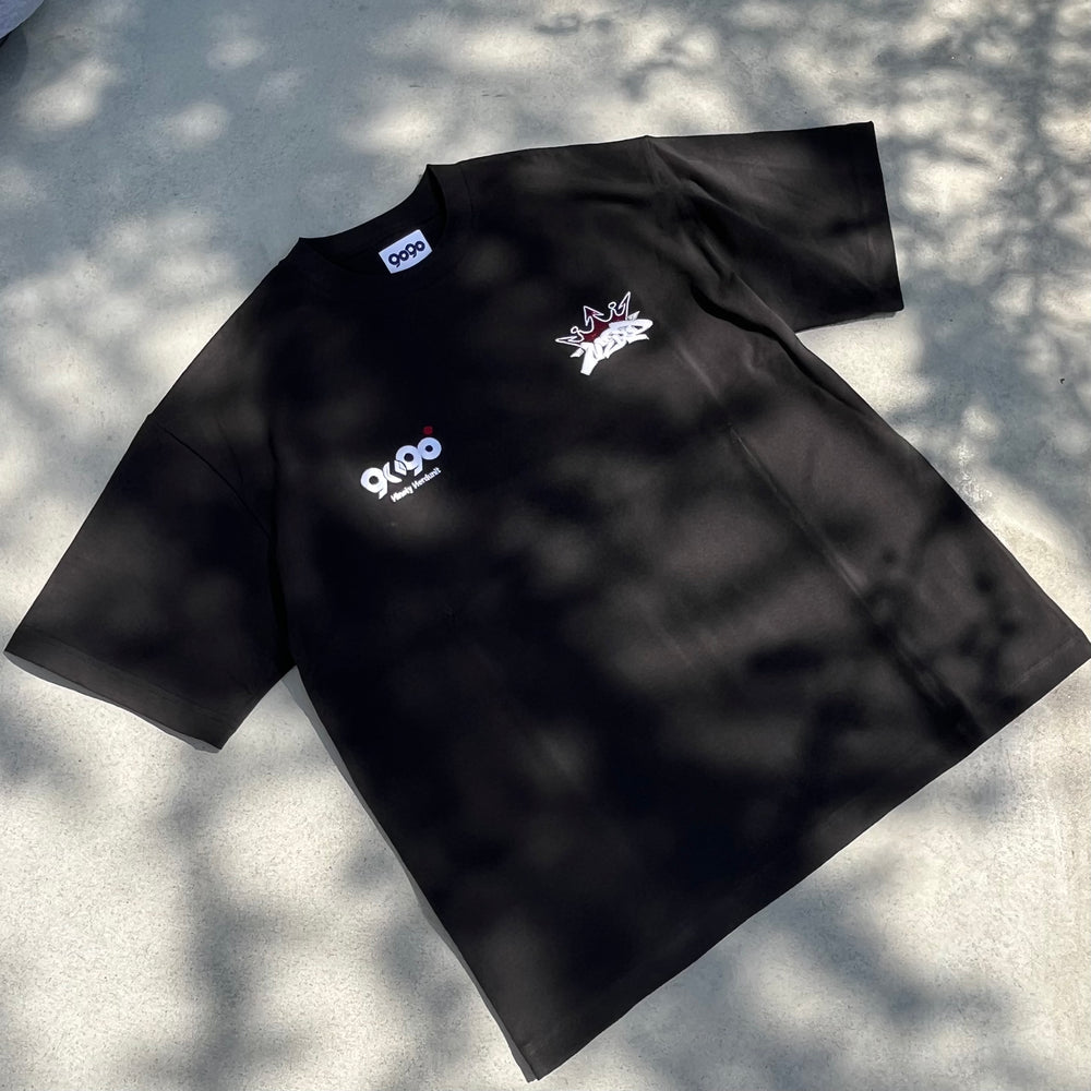 9090 × NERDUNIT King Logo Rhinestone Tee – YZ