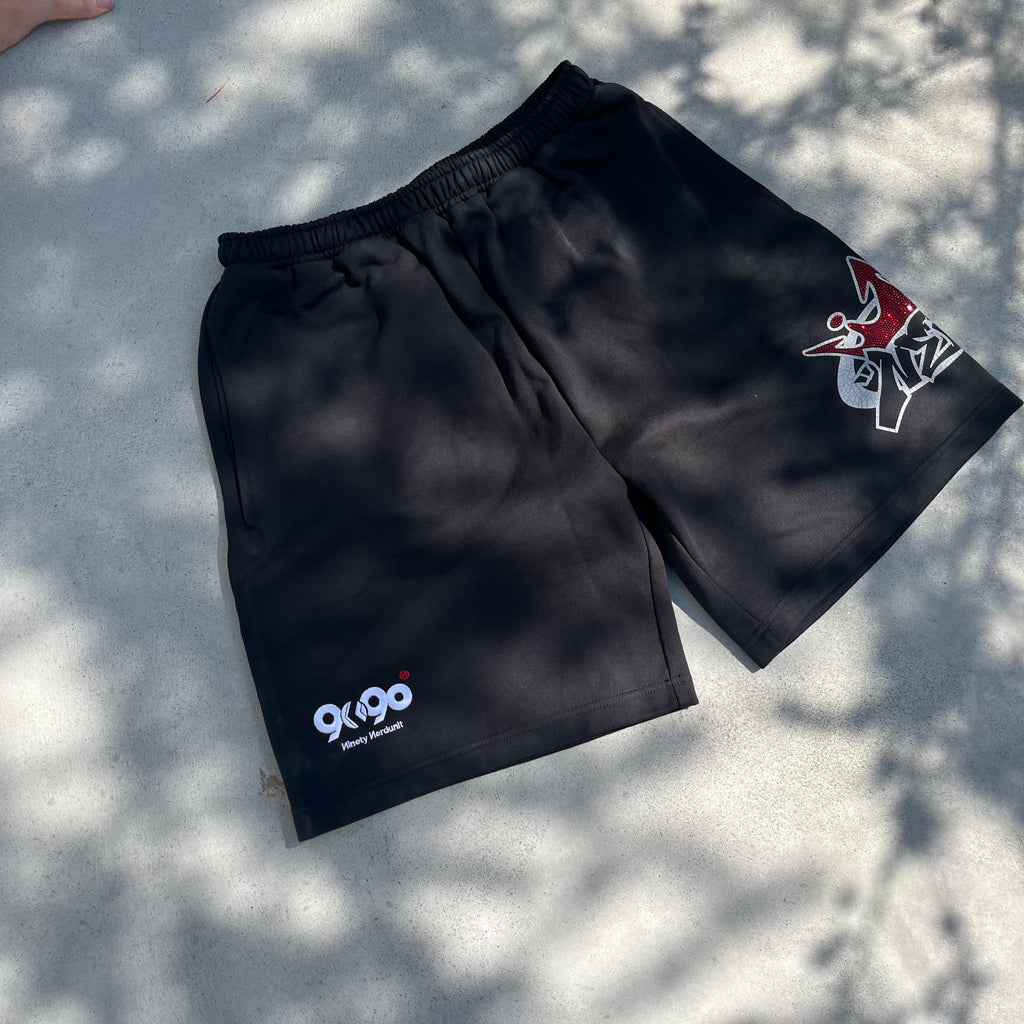 9090 × NERDUNIT King Logo Sweat Half Pants – YZ