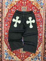Double cross logo rigid buggy denim 