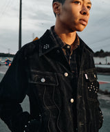 Classic studs suede jacket