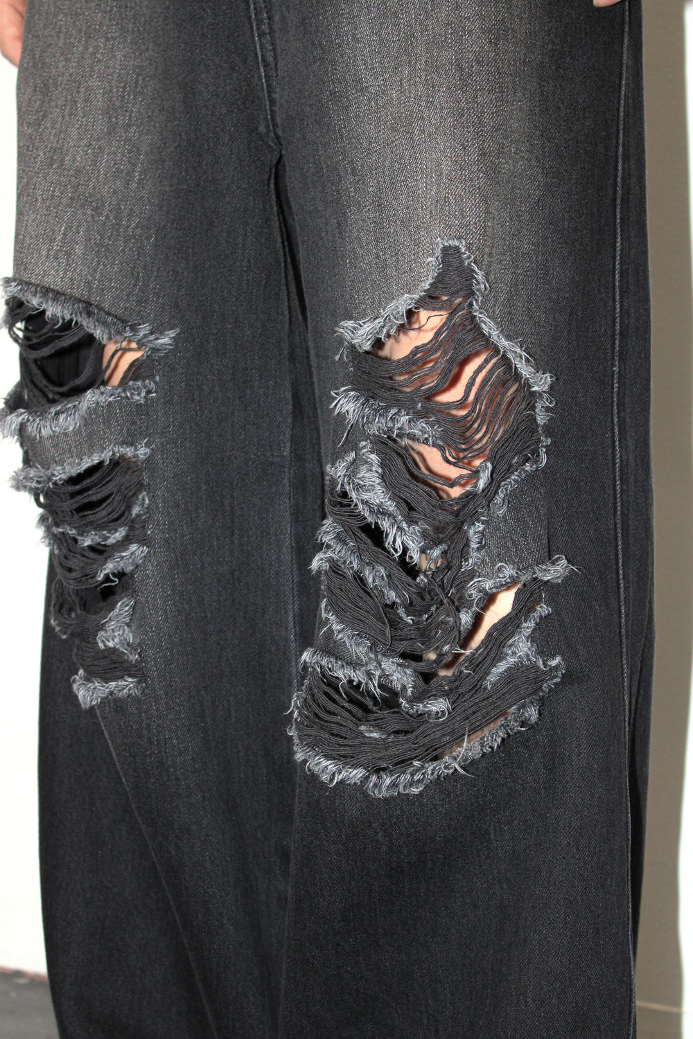 genzai Crushed Baggy Denim Pants – YZ