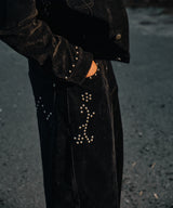 Classic studs suede pants