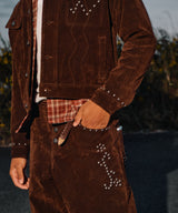 Classic studs suede jacket
