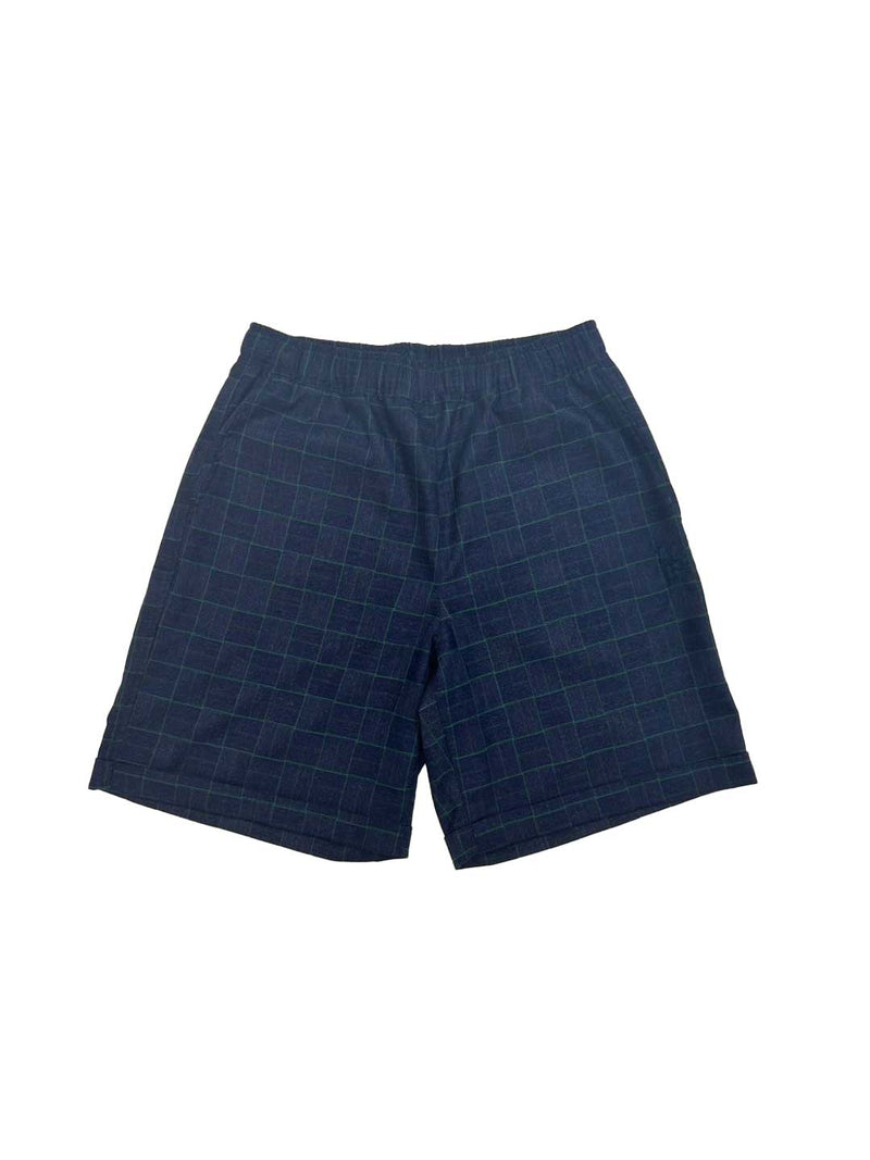 relaxed check shorts