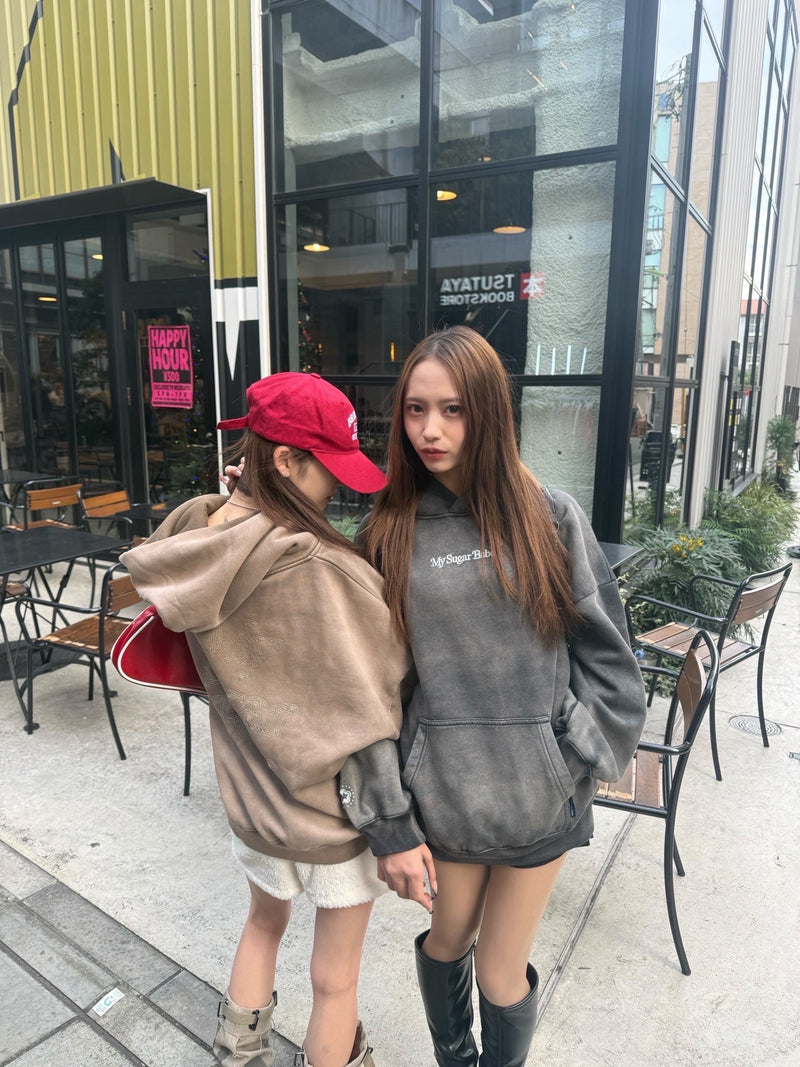 色素渐层连帽衫 