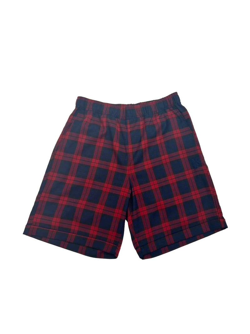 relaxed check shorts