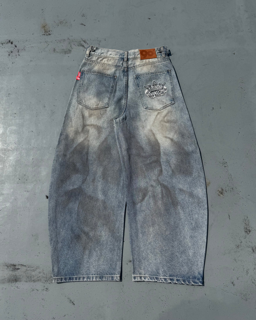 King Logo Slub Denim Buggy Pants – YZ
