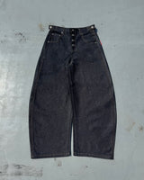 King Logo Slub Denim Buggy Pants