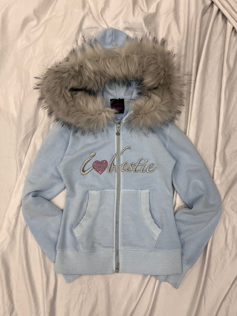 fOreVER hi_splinter ジャケット・アウター hoodie Center Liberty | Hoodie Zip-Up Trim Fur Faux Hollister (fur) ジャケット・アウター