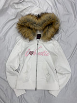 我愛最好的朋友毛絨拉鍊連帽衫 