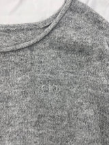 針織一字肩上衣 