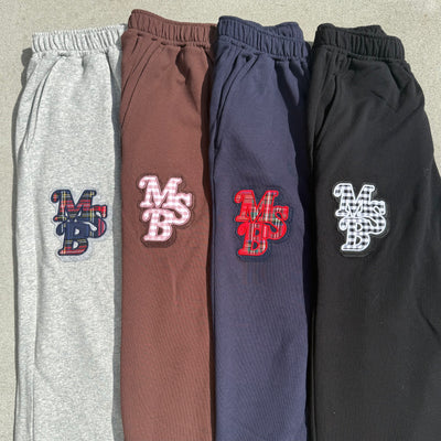 拼布裝飾運動褲 