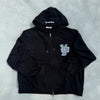 Assort appliqué  zip hoodie