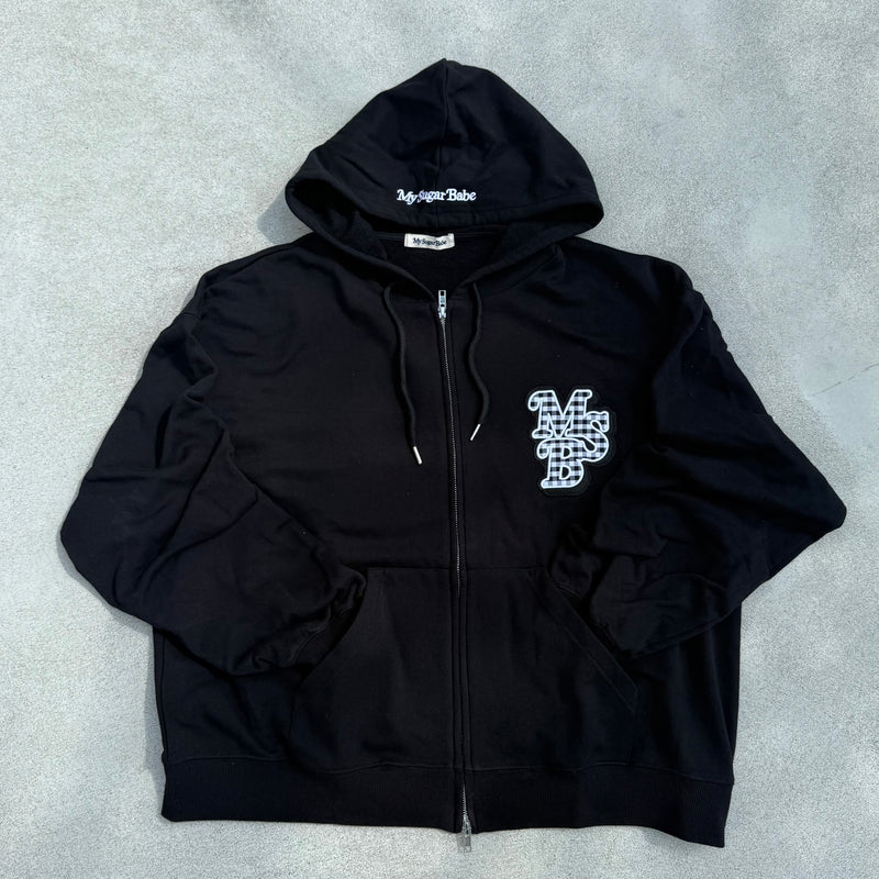 Assort appliqué  zip hoodie