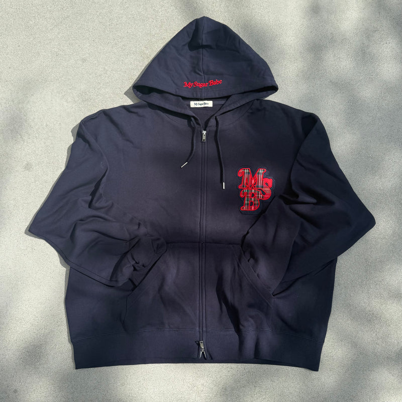 Assort appliqué  zip hoodie