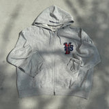 Assort appliqué  zip hoodie