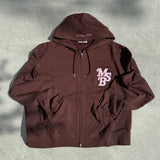 Assort appliqué  zip hoodie